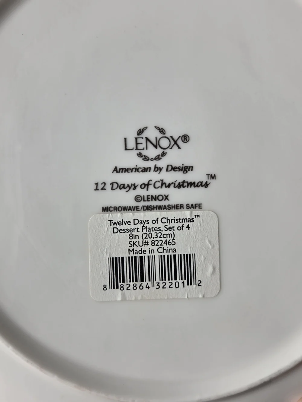 Lenox Twelve Days Of Christmas Set Of 4 Desert Plates 8